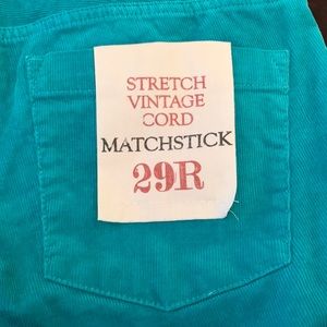 J. Crew Stretch Vintage Cord Matchstick, sz 29